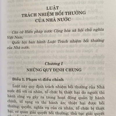 Luật Trách Nhiệm Bồi Thường Của Nhà Nước (Hiện Hành)