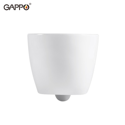 BỒN CẦU TREO TƯỜNG NHẬP KHẨU NGA GAPPO GM102 DÁNG OVAL MEN TUYẾT - HÀNG CHÍNH HÃNG