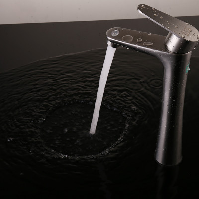 Vòi lavabo điếu nóng lạnh, Inox SUS 304 Eurolife EL-T023 (Trắng vàng )