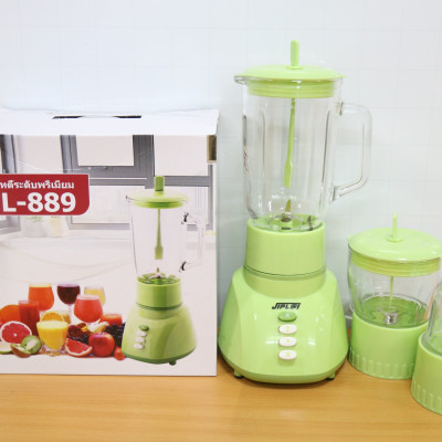 Máy Xay Sinh Tố 3 Cối Thủy Tinh JLPL@L JL-889 Đa Năng Công Suất 350W Xay Sinh Tố,Xay Thịt Xay Tôm,Cua Nhỏ,Xay Gia Vị,Xay Rau Củ Qủa- Hàng Chính Hãng