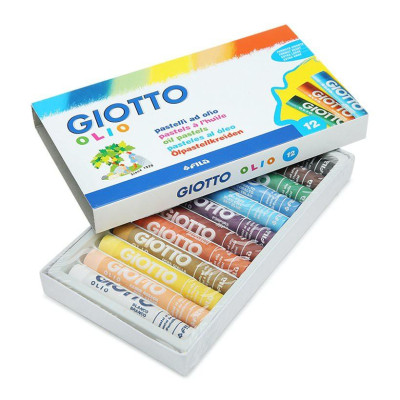 Bút sáp màu nhập khẩu Italy GIOTTO Olio Hộp 12 màu 293000