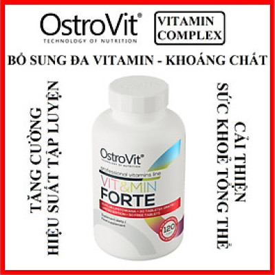 Multivitamin Ostrovit 100% VIT&MIN 90/120 viên - Bổ sung đa Vitamin, khoáng chất cao cấp, cải thiện sức khoẻ tổng thể
