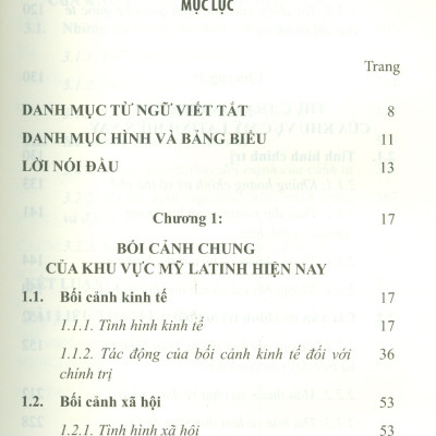 Một Số Vấn Đề Chính Trị Nổi Bật Của Khu Vực Mỹ Latinh Hiện Nay (Sách chuyên khảo)