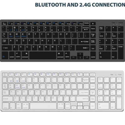 Bàn phím không dây K635 - pin sạc TypeC - đa kết nối bluetooth 5.0 + 3.0 + Usb wireless 2.4g hàng nhập khẩu