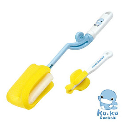 BỘ 2 CỌ RỬA BÌNH SỮA BẰNG XỐP KUKU - KU5343A