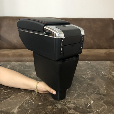 Hộp tỳ tay ô tô, xe hơi cao cấp tích hợp 7 cổng USB dùng cho xe Chevrolet Spark DUSB-SPNK