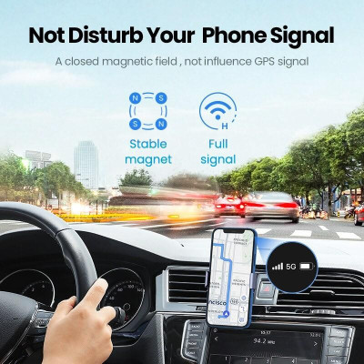 Ugreen UG20600LP450TK 4.7 đến 7inch Giá đỡ từ tính điện thoại trên ô tô Màu Đen - HÀNG CHÍNH HÃNG