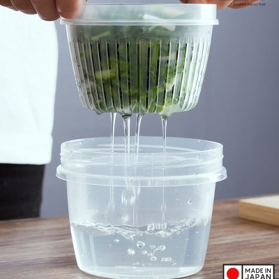 Bộ hộp đựng thực phẩm có giá lót NAKAYA W/S 500ml - Hàng nội địa Nhật Bản (#Made in Japan) |K340|