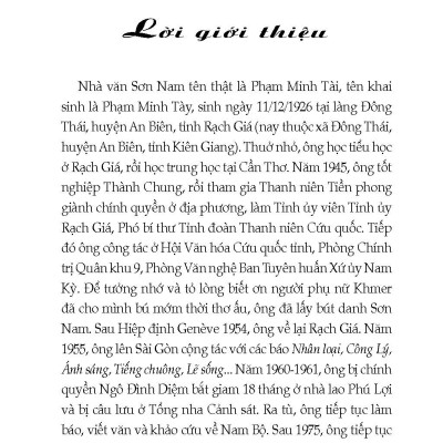 Văn Hóa Nam Bộ Qua Cái Nhìn Của Sơn Nam
