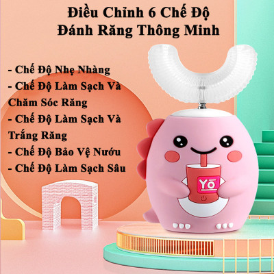 Bàn Chải Đánh Răng Điện Cho Bé KUNBE Đầu Chữ U Siêu Mềm, Nhiều Mẫu Hoạt Hình Đáng Yêu