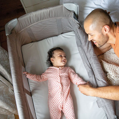 Giường Cũi Trẻ Em Joie Kubbie Sleep Foggy Gray