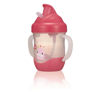 BÌNH UỐNG NƯỚC ỐNG HÚT CÓ TAY CẦM KUKU KU5452A - 200ML