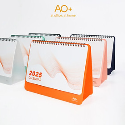 Lịch để bàn 2025, đế nhựa nhỏ gọn thiết kế đơn giản (nhựa PP/ 6 màu) AA505