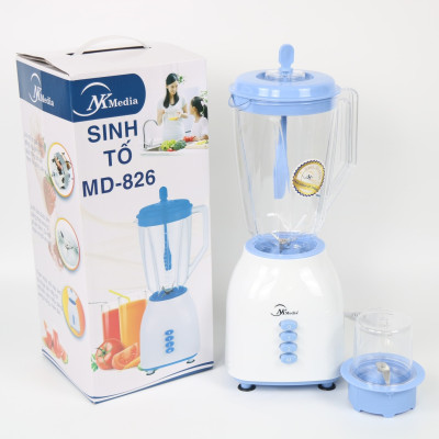 Máy Xay Sinh Tố 2 Cối Nhựa NK Media MD-826 - Màu Ngẫu Nhiên - Hàng Chính Hãng