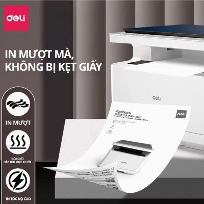 Thùng 5 Ream Giấy A4 Deli Giấy In Photo Copy 70gsm Chính Hãng Loại Dày Ream 500 Tờ Chống Lóa Giấy Mắt