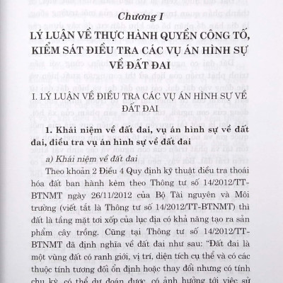 Thực Hành Quyền Công Tố, Kiểm Sát Điều Tra Các Vụ Án Hình Sự Về Đất Đai
