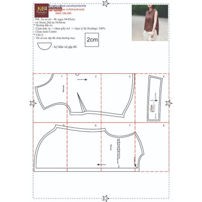 Rập giấy áo sơ mi 368 - bản vẽ