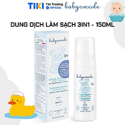 Dung dịch làm sạch cho bé 3in1 dạng bọt Babycoccole 0M+ - 150ml