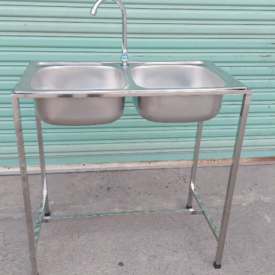 Bồn rửa inox đôi Juno Sofa Ngang 77 x sâu 47 x cao 81 cm, tặng kèm bộ xả