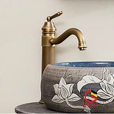 Vòi rửa mặt, vòi Lavabo đa năng thân cao 30 cm đồng cổ nhập khẩu chính hãng GROVES GR 8605C (đẹp sang trọng phong cách hoài niệm xưa)