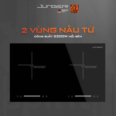 Bếp từ đôi Junger CEJ-201-II 4000W Tích hợp khóa phím an toàn Hàng Chính Hãng Bảo Hành 36 Tháng