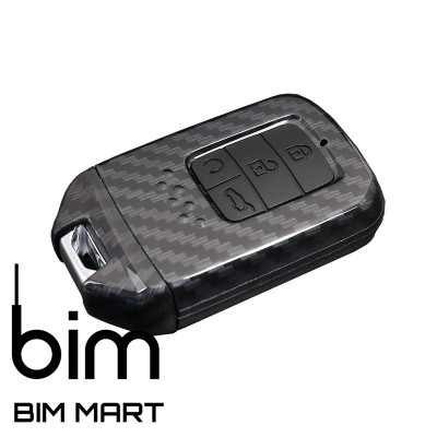 Ốp Vân Carbon Lót Silicon Bọc Bảo Vệ Chìa Khóa Xe Honda City 2021, Civic 2020 - 2021 ( Tặng kèm móc đeo INOX )