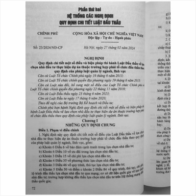 Sách Luật Đấu Thầu – Hệ Thống Những Văn Bản Quy Định Chi Tiết Thi Hành (V2474T)