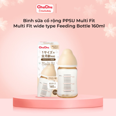 Bình sữa cổ rộng PPSU Multi Fit PPSU Chuchu Baby chính hãng