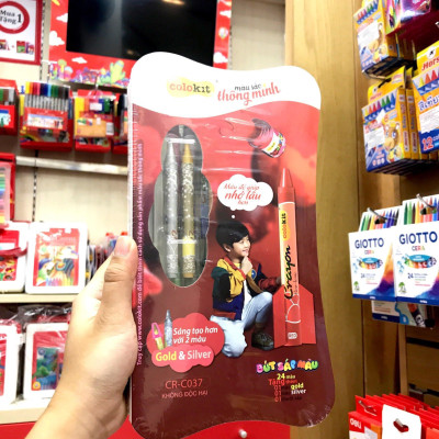 Hộp Bút Sáp 24 Màu Thiên Long CR - C037 (Tặng Thêm 2 Màu - 1 Chuốt Sáp)