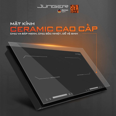 Bếp từ đôi JUNGER CEJ-200-II 4000W Inverter Hàng Chính Hãng Bảo Hành 36 Tháng