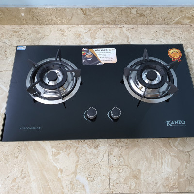 Bếp Gas Âm 2 Mâm Kanzo KZ-ECO-8888-GA1 - Japan Technology - Sơn tĩnh điện siêu bền - Hàng Chính Hãng