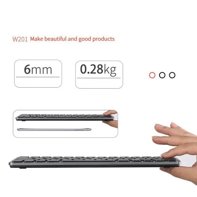 Bàn Phím không dây W200 nhỏ gọn - cho máy tính , Laptop , điện thoại , máy tính bảng hàng nhập khẩu