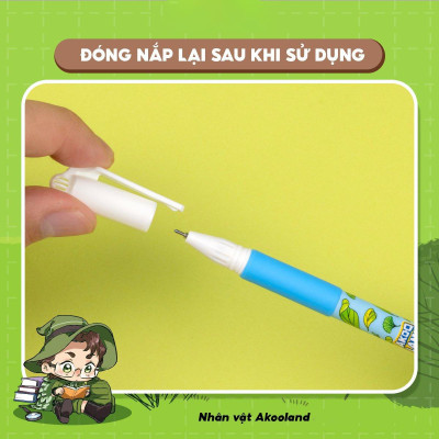 Hộp 20 Bút Gel 0.5 mm - Nhân Vật Akooland Tahi - Thiên Long Gel-012/AK - Mực Đen