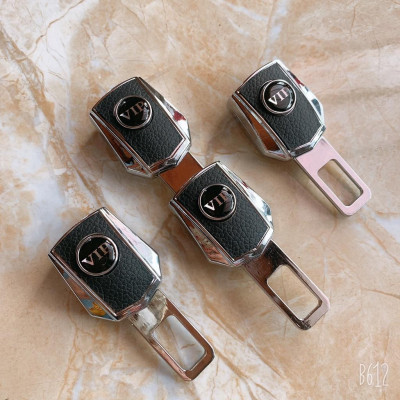 1 Chốt cắm đai an toàn, chốt chồng đai ngắt chuông cho ô tô - Có thể cắm nối tiếp - Chất liệu Da phối hợp kim không gỉ