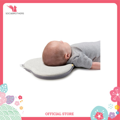 Gối chống bẹt đầu Lovenest Babymoov màu ghi