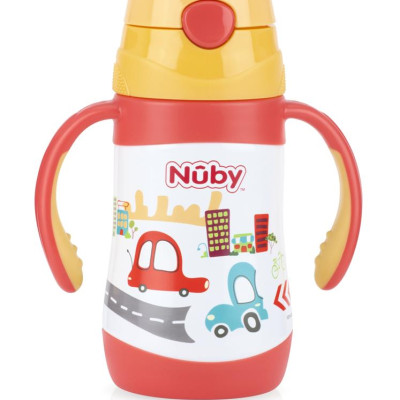 Bình uống nước ống hút bằng inox giữ nhiệt Nuby 280ml
