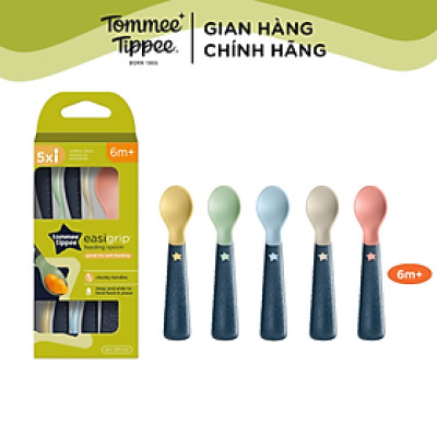 Thìa Tập Ăn Tommee Tippee Easigrip, Dành Cho Bé Từ 6 Tháng - Set 5 Thìa, Tách Lẻ (Giao Màu Ngẫu Nhiên)