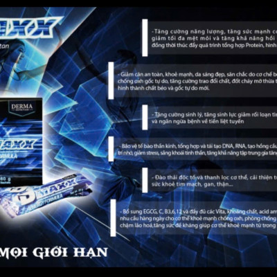 DMAXX thức uống bổ sung vitamin năng lượng có đường DAMODE 40 gói màu xanh mỗi gói 22gr