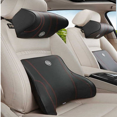 Gối tựa đầu ô tô và gối tựa lưng ô tô cao su non đúc nguyên khối,bọc da cao cấp-SIÊU ÊM