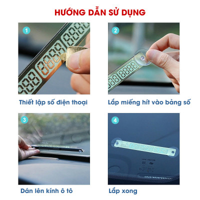 Bảng ghi số trên ô tô tự động phát sáng khi trời tối, miếng hít dính chắc chắn TÂM LUÂN Chổi lau tẩm dầu - Hàng chính hãng