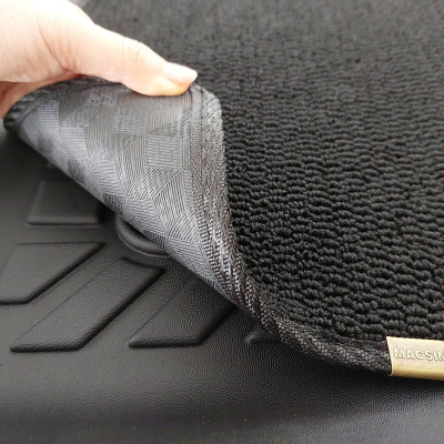 Thảm lót sàn ô tô 2 lớp cao cấp dành cho xe Mazda 3 2020+  (sd3) nhãn hiệu Macsim chất liệu TPE màu đen