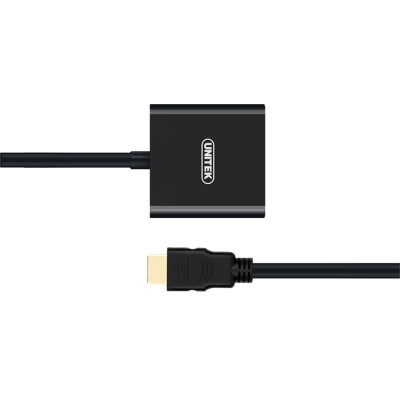 Cáp Chuyển HDMI Ra VGA Unitek Y6333 (0.2m) - Hàng Chính Hãng