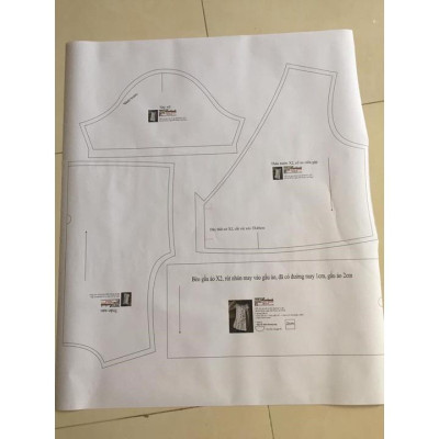 Rập giấy A0 mã B55 - rập áo danton unisex (BẢN VẼ)