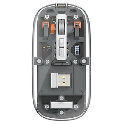 Chuột quang không dây cho IPad , Laptop , Macbook hiệu WIWU Mouse Crystal WM105 thiết kế trong suốt lộ cơ - hàng chính hãng