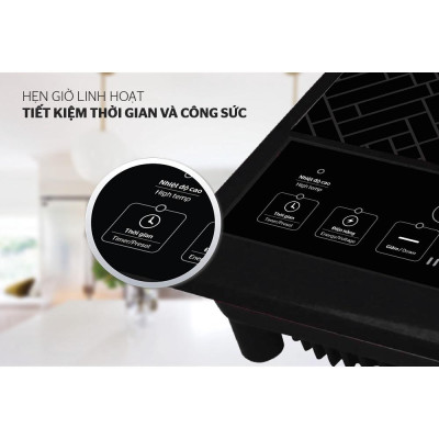 Bếp hồng ngoại cơ Sunhouse SHD6011, Công suất 2000W, Tặng kèm vỉ nướng, Hàng chính hãng - Bảo hành 12 tháng