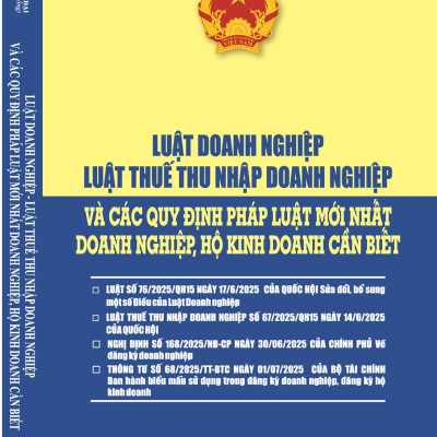 Sách Luật Doanh Nghiệp, Luật Thuế Thu Nhập Doanh Nghiệp Và Các Quy Định Pháp Luật Mới Nhất