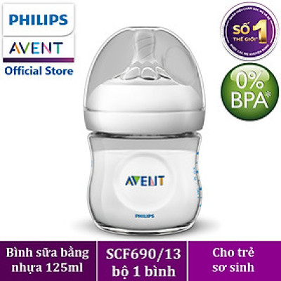 Bình sữa mô phỏng tự nhiên hiệu Philips Avent (125 ml - đơn) cho trẻ từ 0 tháng tuổi 690.13