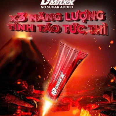 DMAXX thức uống bổ sung vitamin năng lượng không đường DAMODE 74 gói màu đỏ mỗi gói 2,2gr