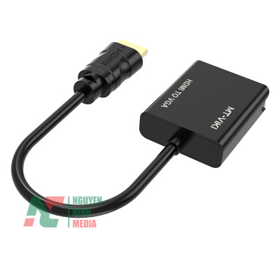Cáp Chuyển HDMI to VGA MT-ViKi Hỗ Trợ Độ Phân Giải Full HD 1080P - Hàng Nhập Khẩu