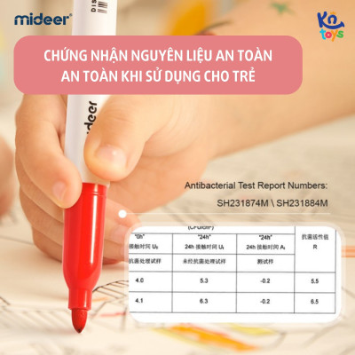 Hộp 8 Cây Bút Lông Màu Viết Bảng Đa Năng Cao Cấp An Toàn Cho Trẻ – Mideer Little Artist Whiteboard Marker